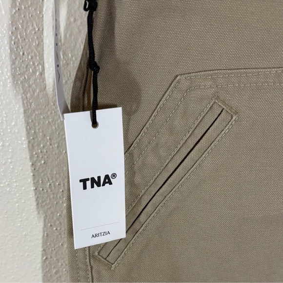 TNA Olive Khaki Mini Skirt with Front Patch Pockets - Picture 2 of 4